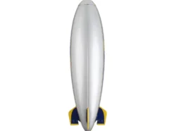 Goodyear Blimp Silver Metallic with Blue and Yellow Graphics #1 in Tires 1/350 Diecast Model Airplane Postage Stamp PS5411-1