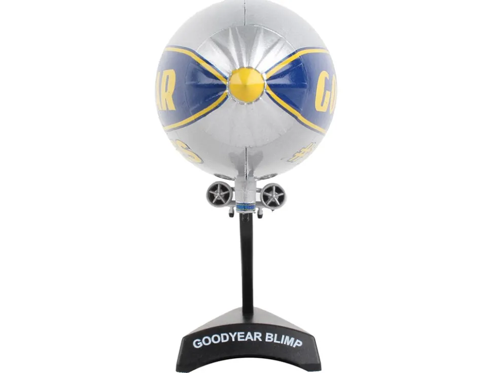 Goodyear Blimp Silver Metallic with Blue and Yellow Graphics #1 in Tires 1/350 Diecast Model Airplane Postage Stamp PS5411-1