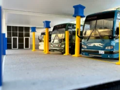 Greyhound Bus Station Diorama EZ Assembly Kit 1/87 (HO) Model by Iconic Replicas