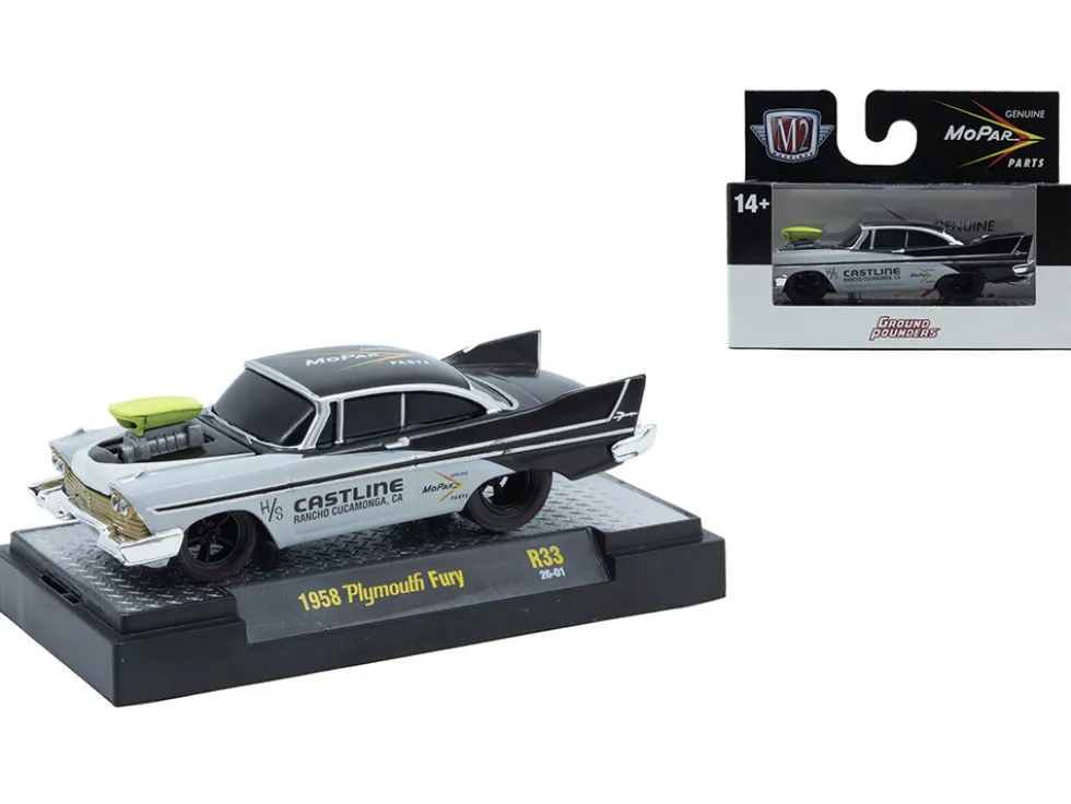 Ground Pounders 6 Cars Set Release 33 IN DISPLAY CASES Limited Edition 1/64 Diecast Model Cars by M2 Machines