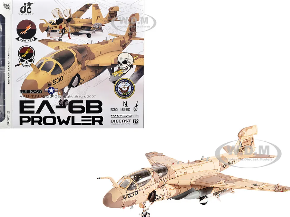 Grumman EA-6B Prowler Attack Aircraft "VAQ-133 Wizards, Afghanistan" (2007) United States Navy 1/72 Diecast Model by JC Wings