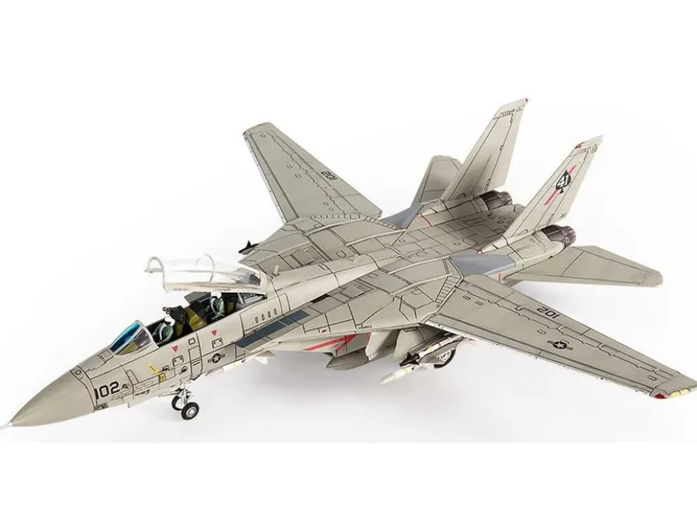 Grumman F-14A Tomcat Fighter Aircraft "VF-41 Black Aces, USS Nimitz, Gulf of Sidra" (1981) United States Navy 1/72 Diecast Model by JC Wings