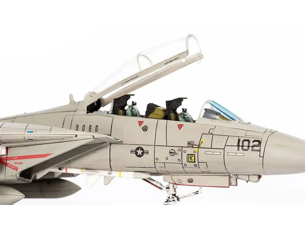 Grumman F-14A Tomcat Fighter Aircraft "VF-41 Black Aces, USS Nimitz, Gulf of Sidra" (1981) United States Navy 1/72 Diecast Model by JC Wings