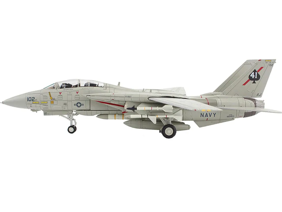 Grumman F-14A Tomcat Fighter Aircraft "Sukhoi Killer, VF-41 Black Aces, USS Nimitz" (1981) United States Navy "Air Power Series" 1/72 Diecast Model by Hobby Master