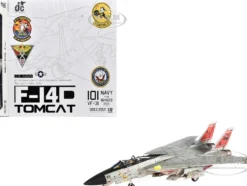 Grumman F 14D Tomcat Fighter Aircraft VF 31 Tomcatters USS Theodore Roosevelt The Last Flight 2006 United States Navy 1/72 Diecast Model JC Wings JCW-72-F14-015