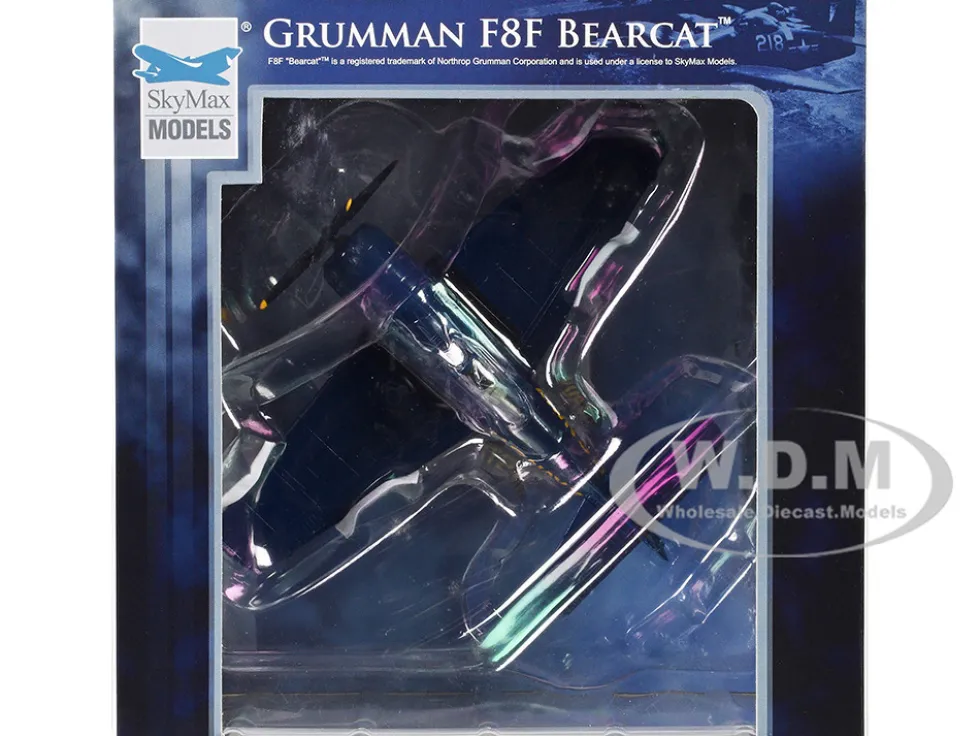 Grumman F8F Bearcat Fighter Aircraft "Blue Angels #2" (1946) United States Navy "SkyMax Models" Series 1/72 Diecast Model by Hobby Master