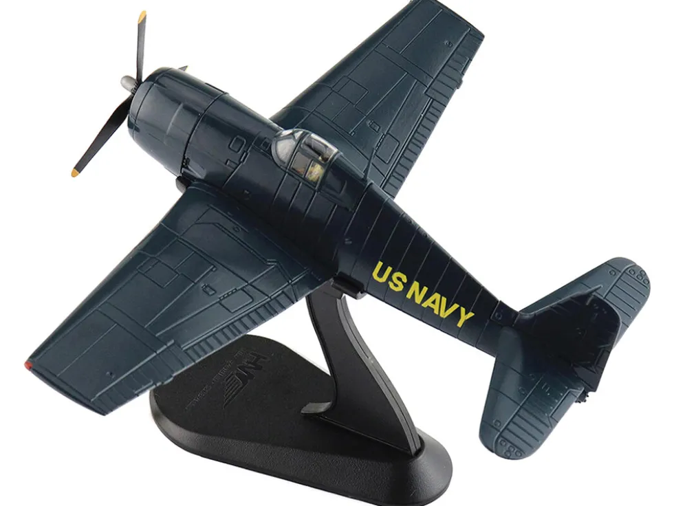 Grumman F6F-5 Hellcat Fighter Aircraft "Blue Angels #1-4 Decals" (1946) United States Navy "Air Power Series" 1/72 Diecast Model by Hobby Master