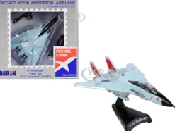 Grumman F 14 Tomcat Fighter Aircraft VF 31 Tomcatters United States Navy 1/160 Diecast Model Airplane Postage Stamp PS5383-5