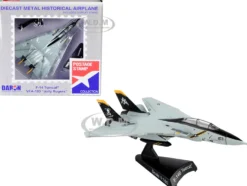 Grumman F 14 Tomcat Fighter Aircraft VFA 103 Jolly Rogers United States Navy 1/160 Diecast Model Airplane Postage Stamp PS5383-3