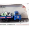 Hanomag Kurier Transporter Vespa Service Blue 2 Vespas Green and Cream 1/87 HO Diecast Models Schuco 452661400