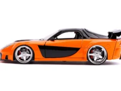 Han's Mazda RX-7 RHD Right Hand Drive Orange Black Fast & Furious Movie 1/24 Diecast Model Car Jada 30732
