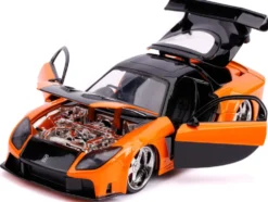 Han's Mazda RX-7 RHD Right Hand Drive Orange Black Fast & Furious Movie 1/24 Diecast Model Car Jada 30732