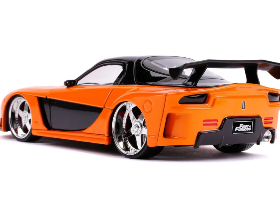 Han's Mazda RX-7 RHD Right Hand Drive Orange Black Fast & Furious Movie 1/24 Diecast Model Car Jada 30732