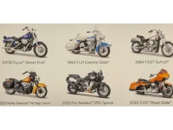 Harley-Davidson Motorcycles 6 piece Set Series 44 1/18 Diecast Models by Maisto