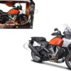 2021 Harley Davidson Pan America 1250 Motorcycle Orange and Black "H-D Custom" 1/12 Diecast Model by Maisto