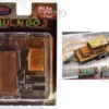 Haul N Go 3 4 piece Diecast Model Set 1 Flatbed Trailer 1 Abandoned Car 2 Ramps Limited Edition to 3600 pieces Worldwide for 1/64 Scale Models American Diorama AD-76522MJ