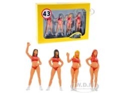 Hawaiian Tropic Girls Set of 4 Figurines 1/43 Model Cars Le Mans Miniatures 43003M