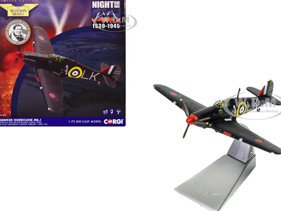 Hawker Hurricane Mk I Fighter Aircraft Sqn Ldr Ian Richard Widge Gleed No 87 Sqn Colerne 1941 British Royal Air Force The Aviation Archive Series 1/72 Diecast Model Corgi AA27608