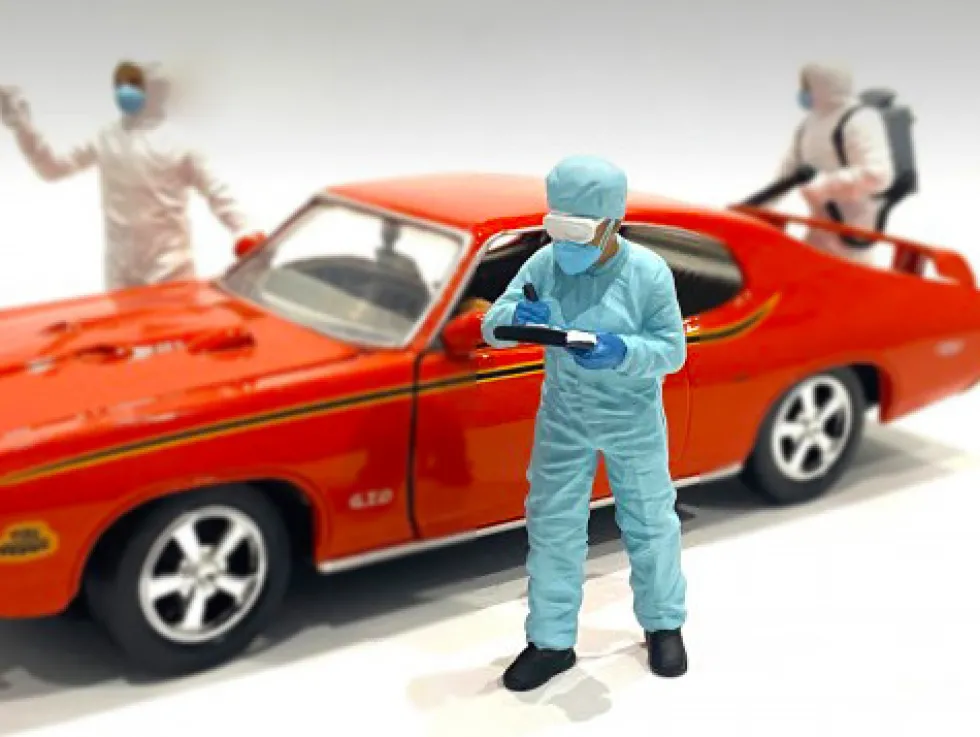 Hazmat Crew Figurine IV 1/18 Scale Models American Diorama 76270