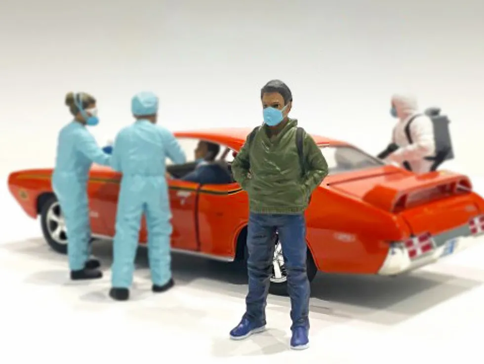 Hazmat Crew Figurine V 1/18 Scale Models American Diorama 76271