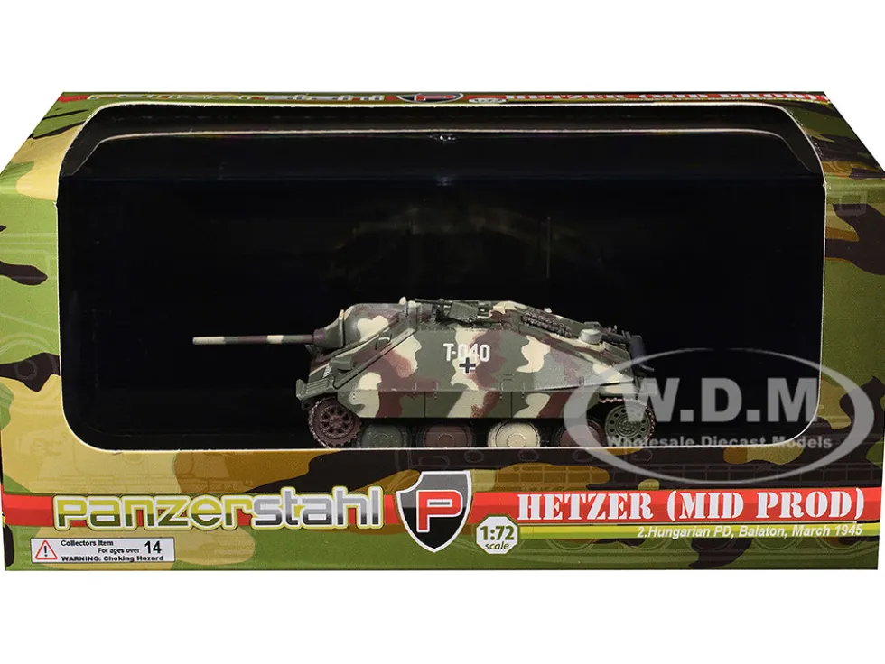 Hetzer (Mid Prod) Tank Destroyer "T-040, Marika, 2nd Hungarian Panzer Division, Balaton" (1945) German Army 1/72 Diecast Model by Panzerstahl
