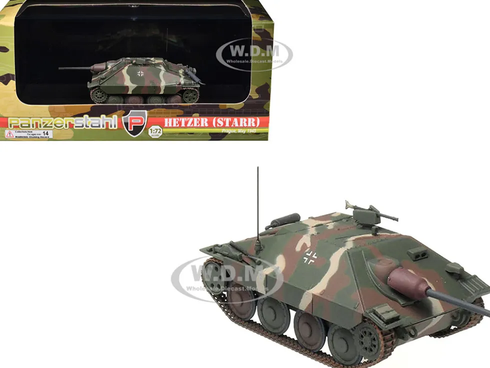 Hetzer (Starr) Tank Destroyer "Prague" (1945) German Army 1/72 Diecast Model by Panzerstahl