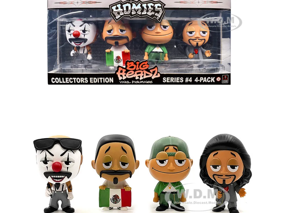 Homies Big Headz Series 4 Collector's Edition 4-Pack of Figures by Homies