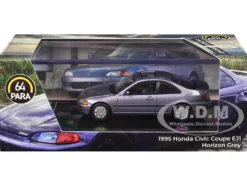 1995 Honda Civic Coupe EJ1 Horizon Gray Metallic with Sunroof 1/64 Diecast Model Car by Paragon Models