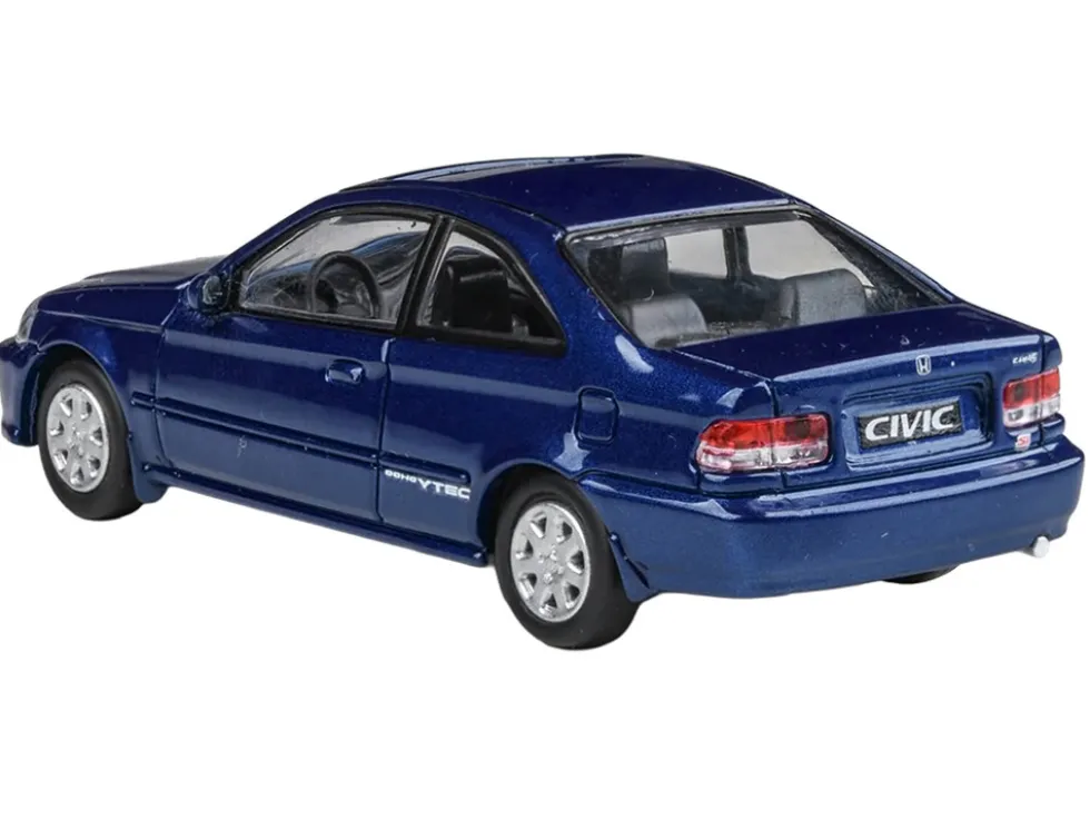 1999 Honda Civic Coupe Electron Blue Pearl Metallic with Sunroof 1/64 Diecast Model Car by Paragon Models