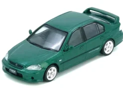 Honda Civic Ferio Si (EK) RHD (Right Hand Drive) Green Metallic 1/64 Diecast Model Car by Inno Models