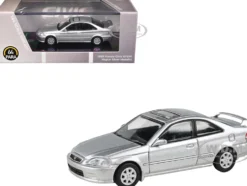 1999 Honda Civic Si EM1 Vogue Silver Metallic with Sunroof 1/64 Diecast Model Car by Paragon Models
