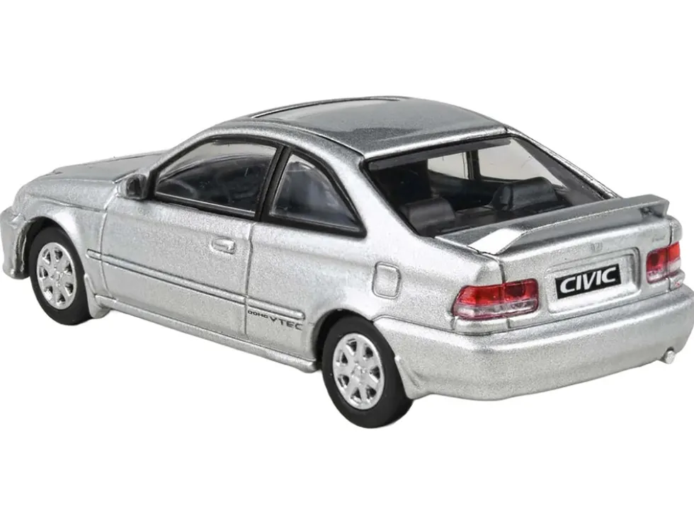 1999 Honda Civic Si EM1 Vogue Silver Metallic with Sunroof 1/64 Diecast Model Car by Paragon Models