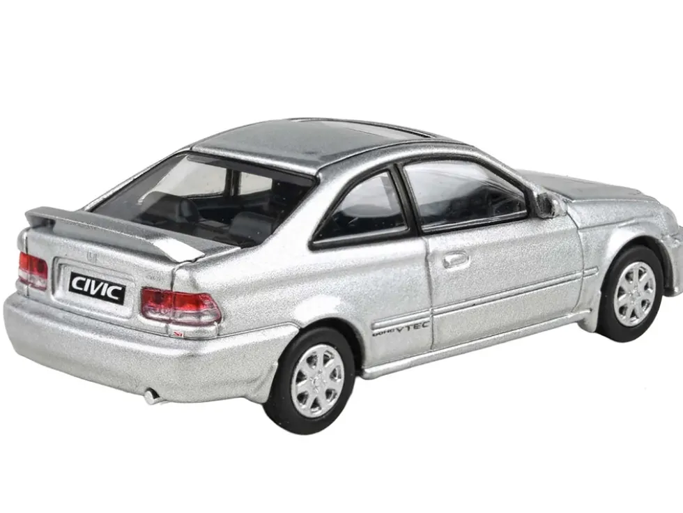 1999 Honda Civic Si EM1 Vogue Silver Metallic with Sunroof 1/64 Diecast Model Car by Paragon Models