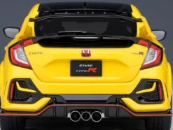 2021 Honda Civic Type R FK8 RHD Right Hand Drive Sunlight Yellow Limited Edition 1/18 Model Car Autoart 73225
