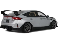 2024 Honda Civic Type R Mugen Group B RHD (Right Hand Drive) Matt Silver Metallic with Black Hood Limited Edition to 999 pieces Worldwide 1/18 Model Car by Otto Mobile