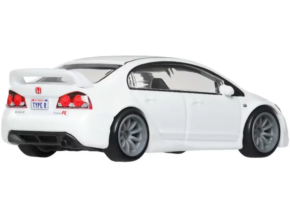 2007 Honda Civic Type R RHD (Right Hand Drive) White "Ronin Run II" Series Diecast Model Car by Hot Wheels