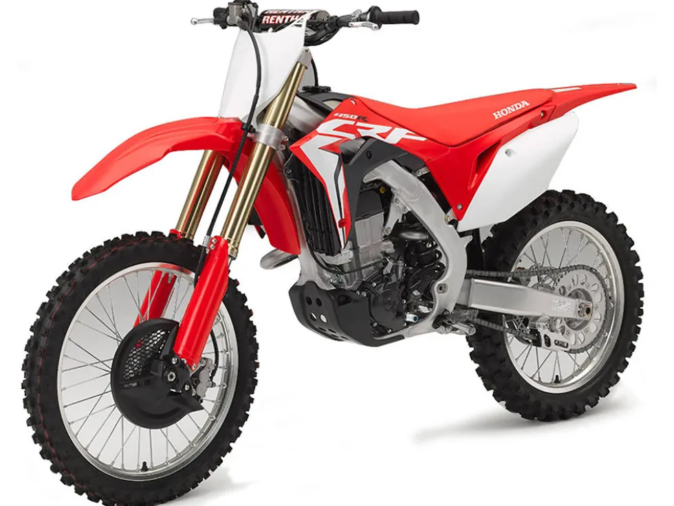 Honda CRF450R Dirt Bike Motorcycle Red and White 1/6 Diecast Model New Ray 49583
