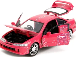 1995 Honda Integra Type R Pink with Graphics "Fast & Furious Remix" Series 1/24 Diecast Model Car by Jada
