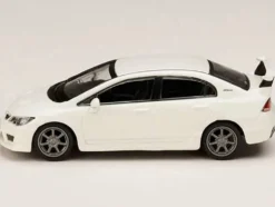 Honda Mugen Civic Type R (FD2) RHD (Right Hand Drive) Championship White "JDM64" Series 1/64 Diecast Model Car by Hobby Japan