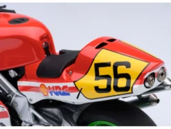 Honda NSR500 WGP500 Motorcycle #56 Red and White with Helmet 