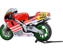 Honda NSR500 WGP500 Motorcycle #56 Red and White with Helmet 