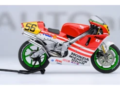 Honda NSR500 WGP500 Motorcycle #56 Red and White with Helmet 