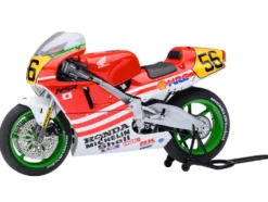 Honda NSR500 WGP500 Motorcycle #56 Red and White with Helmet 