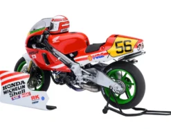 Honda NSR500 WGP500 Motorcycle #56 Red and White with Helmet 
