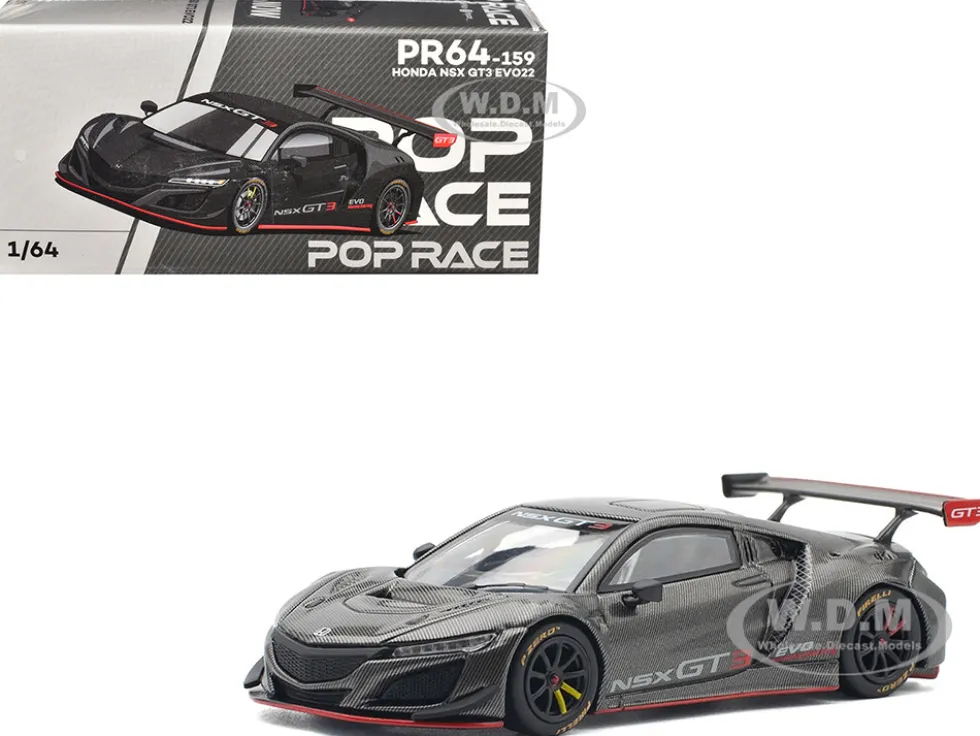 Honda NSX GT3 EVO22 Carbon Edition 1/64 Diecast Model Car by Pop Race