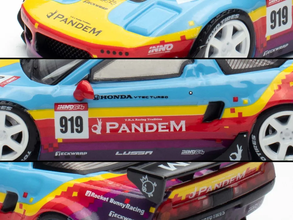 Honda NSX (NA1) #919 "Pandem Rocket Bunny" Light Blue with Graphics "APA XPO 2025 Event Edition" 1/64 Diecast Model Car by Inno Models