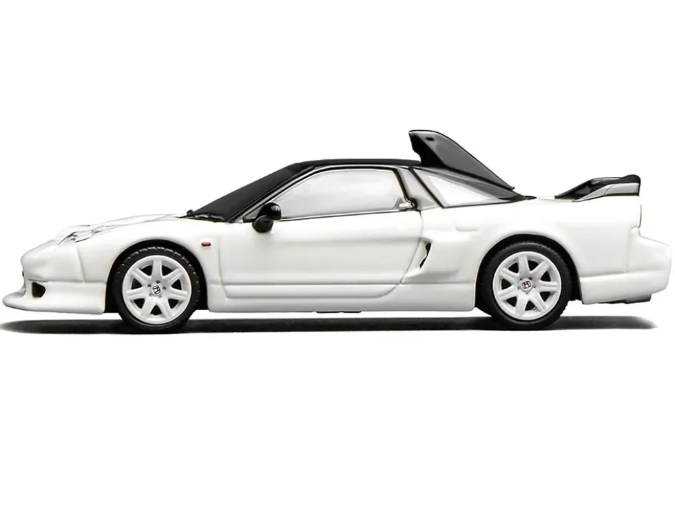 Honda NSX-R GT RHD (Right Hand Drive) Championship White with Black Top "Intern 64" Series 1/64 Diecast Model Car by MotorHelix