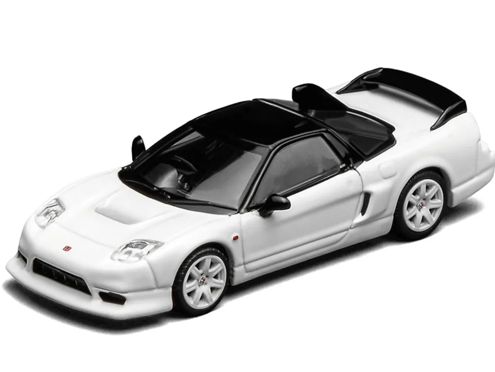 Honda NSX-R GT RHD (Right Hand Drive) Championship White with Black Top "Intern 64" Series 1/64 Diecast Model Car by MotorHelix