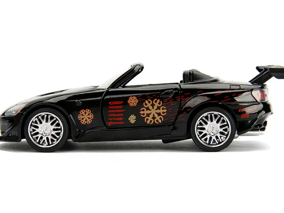 Honda S2000 Convertible Black with Graphics "The Fast and the Furious" (2001) Movie "25 Years of Fast & Furious" Series 1/32 Diecast Model Car by Jada