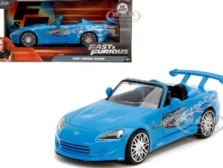 2001 Honda S2000 Convertible Blue with Graphics "Fast & Furious Remix" Series 1/24 Diecast Model Car by Jada